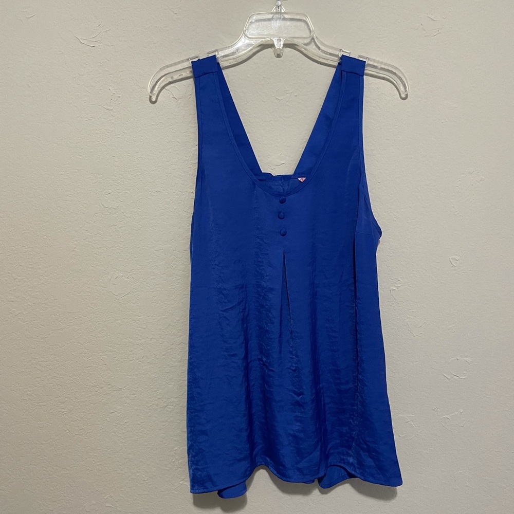 Candie’s Cobalt Blue Silky Blouse w/ Bow - Size L